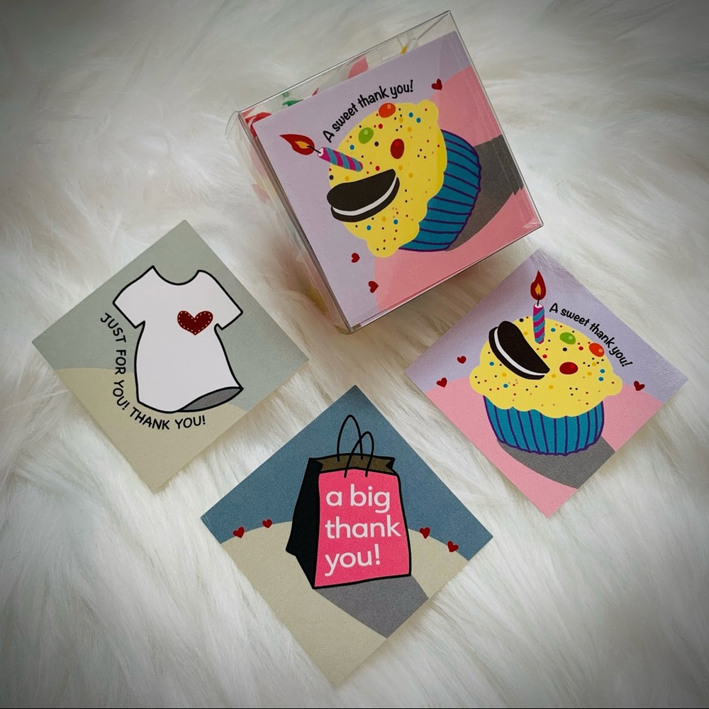 Thank You Sticker Set, 3 Hand Drawn Designs 🛍